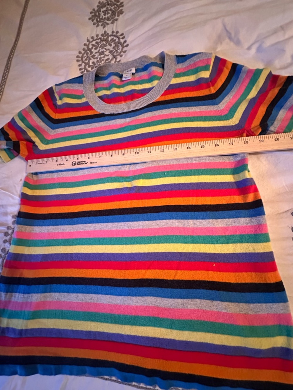 J. Crew Rainbow Striped Crewneck Sweater - Picture 3 of 5
